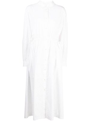 Skall Studio broderie-anglaise long-sleeve midi dress - White