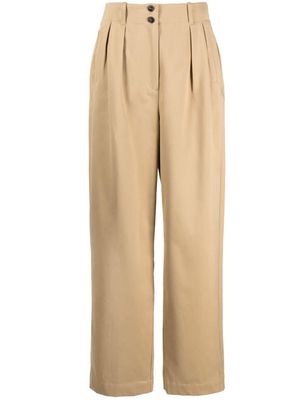 Skall Studio Painter wide-leg cotton trousers - Brown