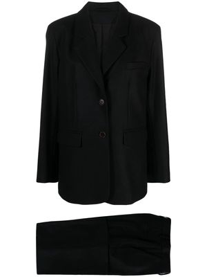 Skall Studio single-breasted recycled wool suit - Black