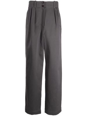 Skall Studio straight-leg cotton tailored trousers - Grey