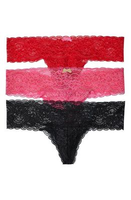 Skarlett Blue Obsessed Thong in Red/Flamingo /Black