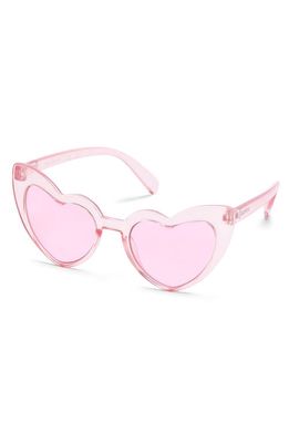 SKECHERS 48mm Heart Sunglasses in Fuxia/Other /Bordeaux