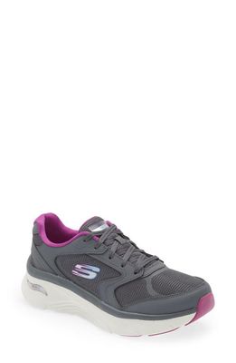 SKECHERS Arch Fit D'Lux Sneaker in Charcoal/Purple