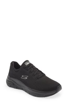 SKECHERS Arch Fit Knit Sneaker in Black