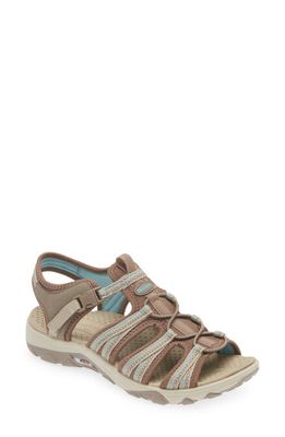 SKECHERS Arch Fit Strappy Slingback Sport Sandal in Dark Taupe
