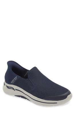 SKECHERS Go Walk Arch-Fit Hands Free Slip-On Sneaker in Navy