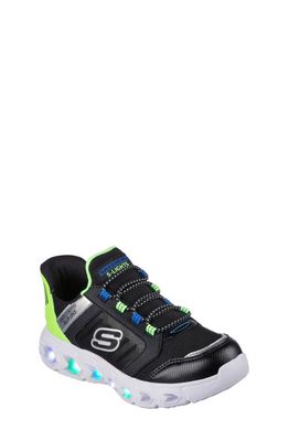SKECHERS Hypno-Flash 2.0 Light-Up Sneaker in Black/Lime
