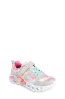 SKECHERS Infinite Heart Lights Light-Up Sneaker in Silver/Multi