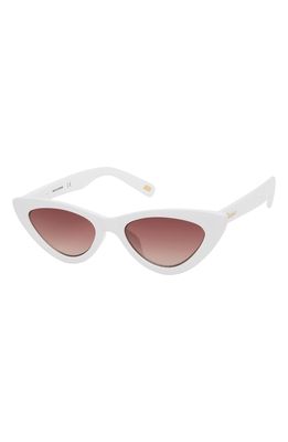SKECHERS Kids' 51mm Cat Eye Sunglasses in White /Gradient Brown