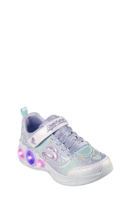 SKECHERS Kids' Princess Sequin Light-Up Sneaker in Lavender/Multi