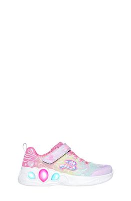 SKECHERS Kids' Princess Sequin Light-Up Sneaker in Multi Pink