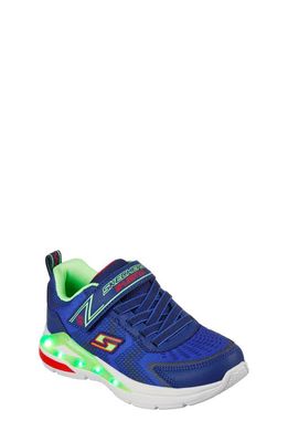 SKECHERS Kids' S-Lights Tri-Namics Light-Up Sneaker in Navy/Lime