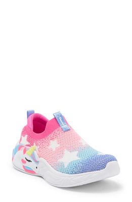 SKECHERS Kids' Unicorn Dreams Light-Up Sneaker in Hot Pink/Multi