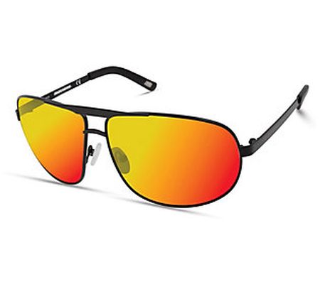 Skechers Men's Polarized Sunglasses - Matte Bla ck & Bordeaux