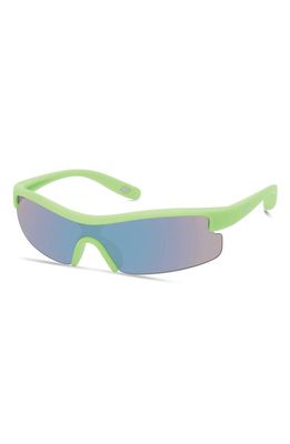 SKECHERS Shield Sunglasses in Matte Light Green/Green Mirr