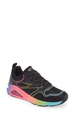 SKECHERS Tres-Air Uno Rainbow Roads Sneaker in Black/Multi