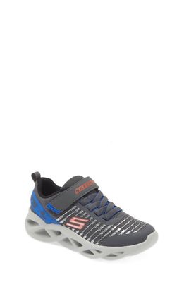 SKECHERS Twisty Brights Light-Up Sneaker in Charcoal/Blue