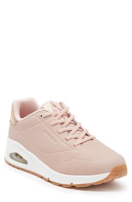 SKECHERS Uno-Shimmer Away Sneaker in Pink