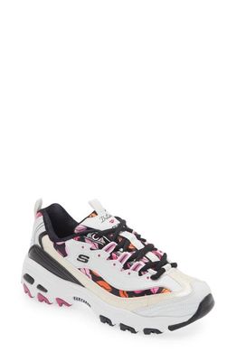 SKECHERS x DVF D'Lites Sneaker in White/Pink