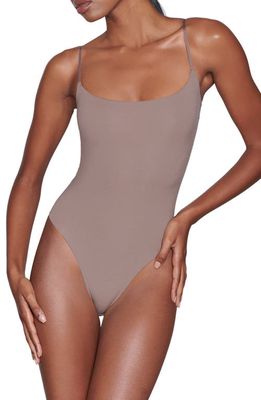SKIMS Fits Everybody Camisole Thong Bodysuit in Umber