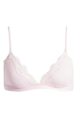SKIMS Fits Everybody Lace Triangle Bralette in Cherry Blossom Multi