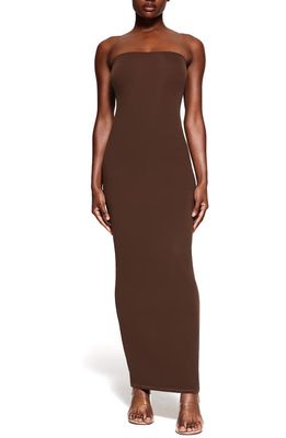 SKIMS Fits Everybody Strapless Body-Con Dress in Cocoa