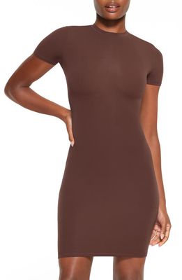 SKIMS Fits Everybody T-Shirt Minidress in Cocoa