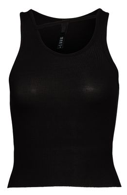 SKIMS Lounge Cutout Rib Crop Pajama Tank in Onyx