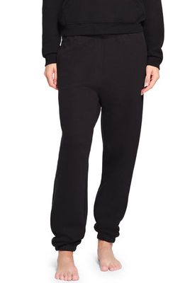 SKIMS Revised Classic Cotton Blend Fleece Sweatpants in Onyx