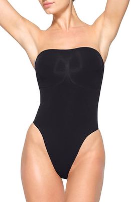 SKIMS Seamless Sculpt Strapless Bodysuit in Onyx