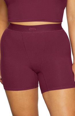 SKIMS Soft Lounge Boxers in Wine