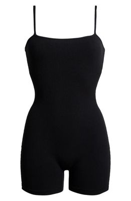 SKIMS Soft Lounge Ribbed Romper in Onyx