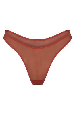 SKIMS Ultrafine Mesh Thong in Chile