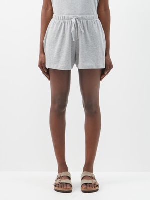 Skin - Casey Organic Pima-cotton Jersey Shorts - Womens - Light Grey