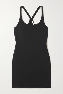 Skin - Inola Ribbed Stretch Pima Cotton-jersey Mini Dress - Black