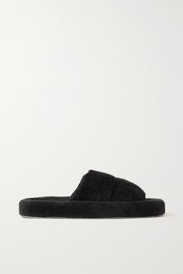 Skin - Quilted Terry Slides - Black