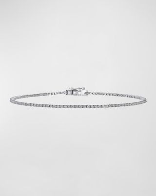 Skinny Diamond Tennis Bracelet, 6"L