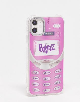 Skinnydip x Bratz phone case in pink retro print