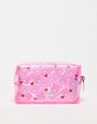 Skinnydip x Care Bears makeup bag in pink all-over print