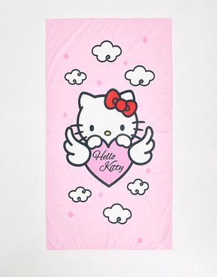 Skinnydip x Hello Kitty beach towel in pink