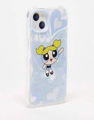 Skinnydip X Powerpuff Girls phone case in blue Bubbles print