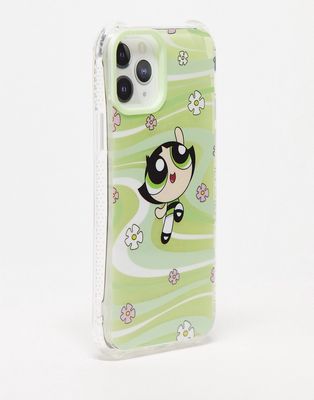 Skinnydip X Powerpuff Girls phone case in green Buttercup print