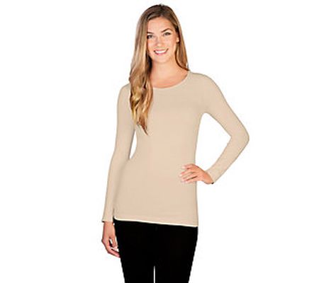 skinnytees Missy Long Sleeve Crew Neck Top