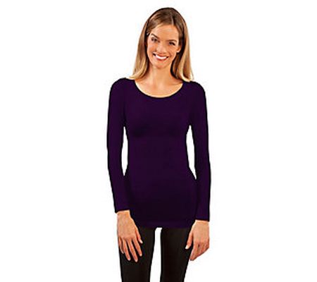 skinnytees Missy Long Sleeve Scoop Neck