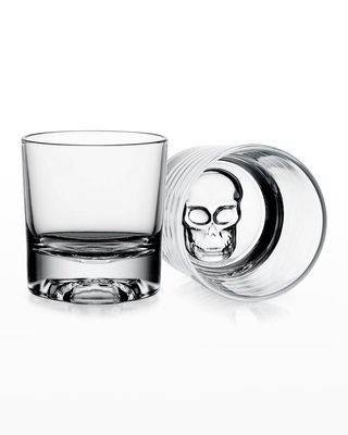 Skull Double-Old Fashion Glasses, Set of 2