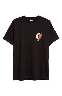 Sky High Farm Workwear Gender Inclusive Perennial Shana Logo Organic Cotton Blend Graphic T-Shirt in Black