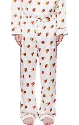 Sky High Farm Workwear White Strawberry & Moon Pyjama Pants