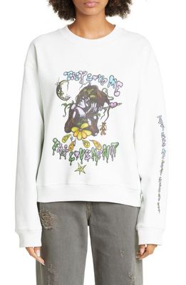 Sky High Farm Workwear x Will Sheldon Gender Inclusive Graphic Sweatshirt in Light Grey