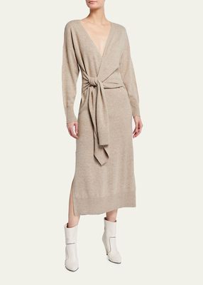 Skyla Loungewear Faux-Wrap Knit Dress