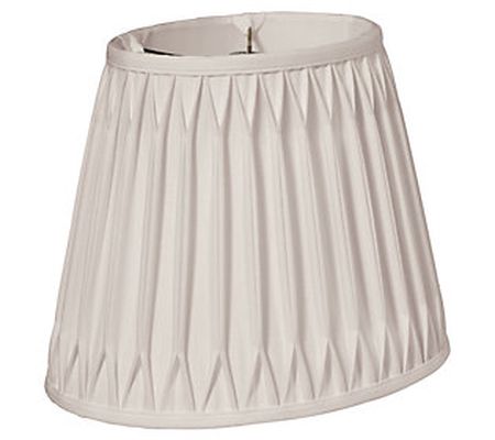Slant Oval Double Pleat Softback Lampshade with Washer Fitter